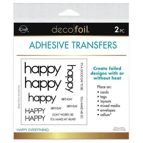 Deco Foil Adhesive Transfer Designs - Happy Everything