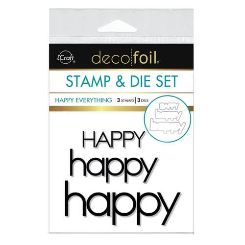 Deco Foil Stamp + Die Set - Happy Everything
