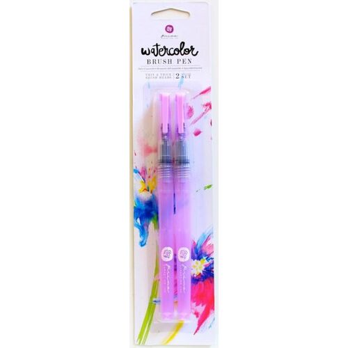 PRIMA MARKETING Watercolor Brush Pens 2/Pkg - 12mm & 15mm
