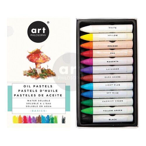 Prima Art Philosophy Water Soluble Oil Pastels 12/Pkg - Basics 631925