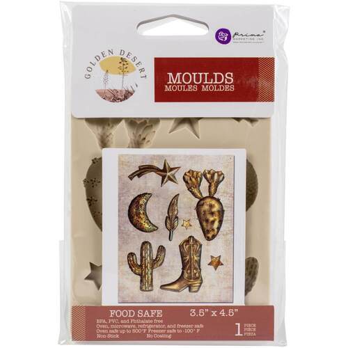 Prima Marketing Decor Mould 3.5"X4.5"X8mm - Golden Desert