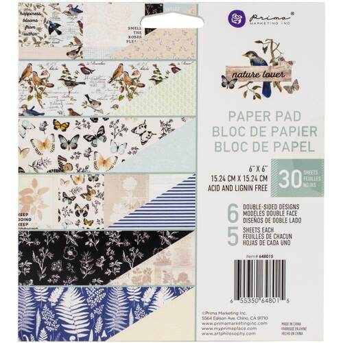 Prima Marketing Double-Sided Paper Pad 6"x6" 30/Pkg - Nature Lover