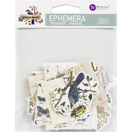 Nature Lover Cardstock EPHEMERA 38/Pkg - Shapes, Tags, Words, Foiled Accents