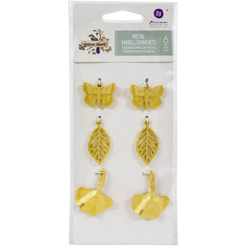 Prima Marketing Nature Lover Metal Charms 6/Pkg