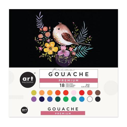 Prima Marketing Art Philosophy 12ml Gouache Set 18/Pkg (Assorted Colors)