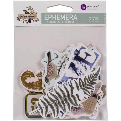 Nature Lover Cardstock EPHEMERA 27/Pkg - Shapes, Tags, Words, Foiled Accents