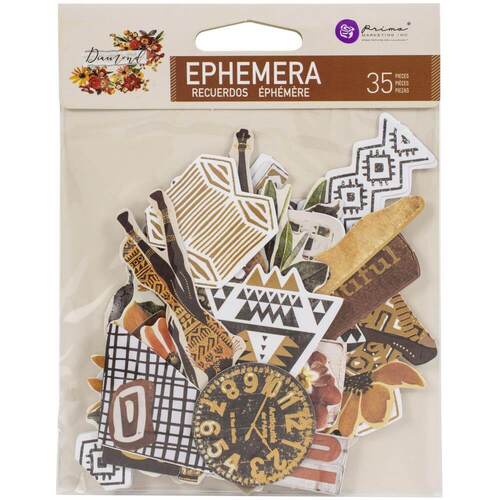 Diamond Cardstock EPHEMERA 35/Pkg - Shapes, Tags, Words, Foiled Accents