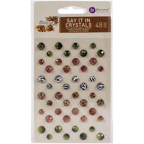 Prima Marketing Diamond Say It In Crystals - Assorted Dots 48/Pkg
