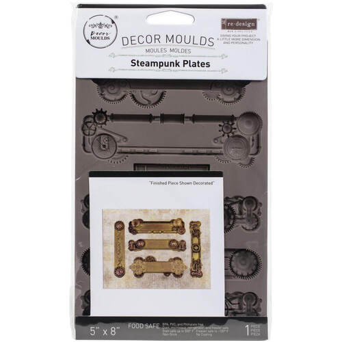 Prima Marketing Re-Design Mould 5"X8"X8mm - Steampunk Plates
