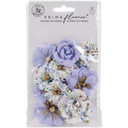 Prima Marketing Mulberry PAPER FLOWERS - Blank Canvas/Watercolor Floral