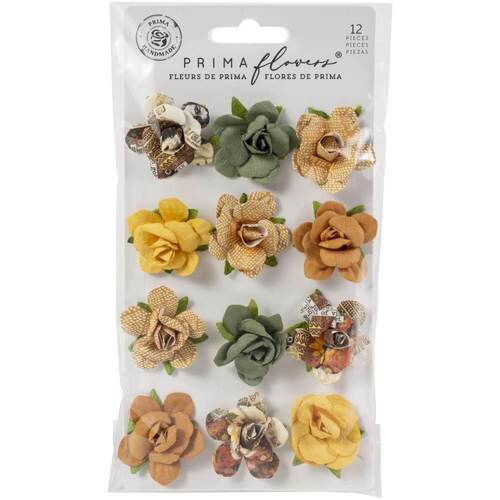 Prima Marketing Mulberry PAPER FLOWERS - Beautiful Sunset/Diamond
