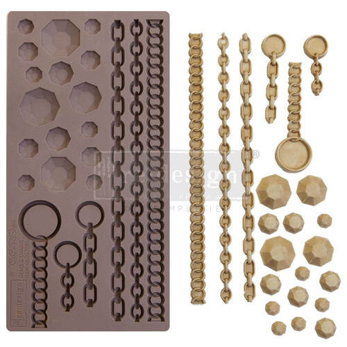 Prima Marketing Re-Design Decor Mold - Gems & Chains