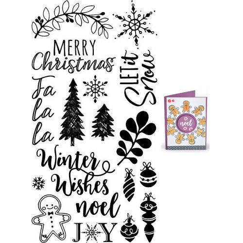 Sizzix Clear Stamps - Winter Phrases 663614