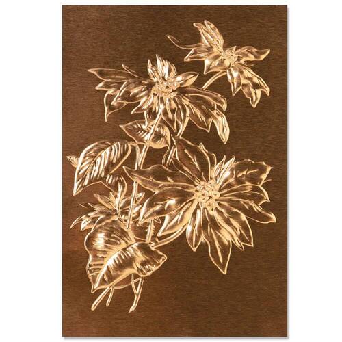 3-D Texture Fades Embossing Folder - Poinsettia by Tim Holtz