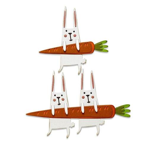 Sizzix Thinlits Dies Set (11Pk) - Carrot Bunny by Tim Holtz 665213 (discontinued)