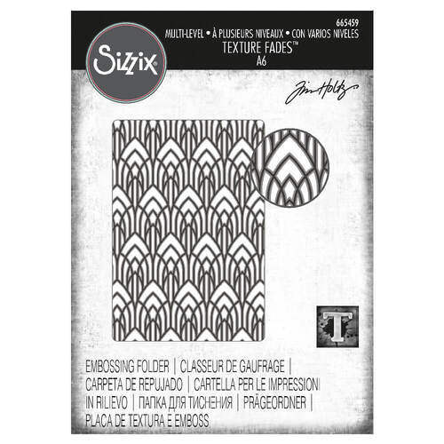 Multi-Level Texture Fades Embossing Folder - Arched by Tim Holtz 665459