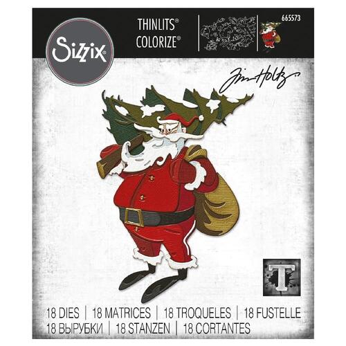 Sizzix Thinlits Die Set (18Pk) - Woodland Santa, Colorize by Tim Holtz 665573
