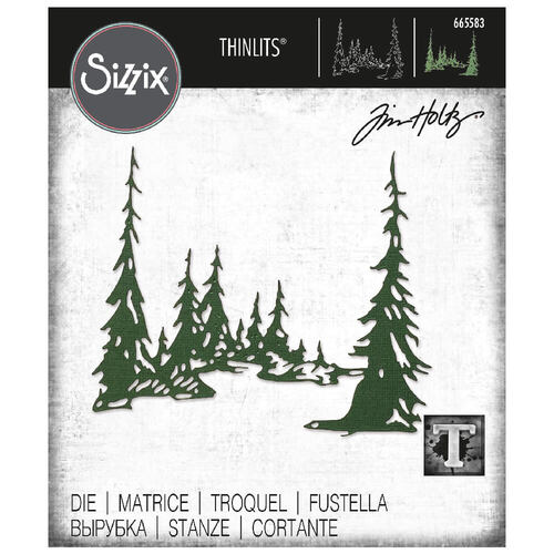 Sizzix Thinlits Die - Tall Pines by Tim Holtz 665583