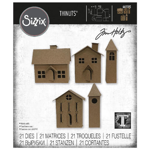 Sizzix Thinlits Die Set (21Pk) - Paper Village #2 by Tim Holtz 665585