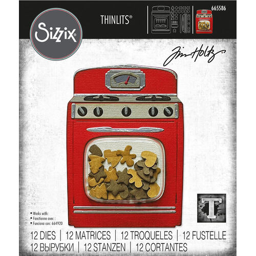 Sizzix Thinlits Die Set (12PK) - Retro Oven by Tim Holtz 665586