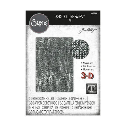 Sizzix 3-D Texture Fades Embossing Folder - Woven by Tim Holtz 665768
