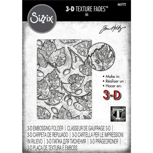 Tim Holtz Acorns 3D Texture Fades Embossing Folder 665772