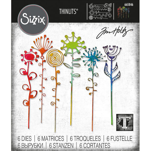 Sizzix Thinlits Die Set 6Pk - Artsy Stems by Tim Holtz 665846