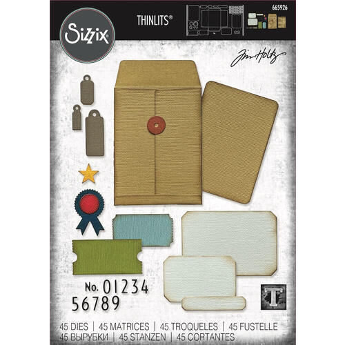 Sizzix Thinlits Die Set 45PK - Collector by Tim Holtz 665926