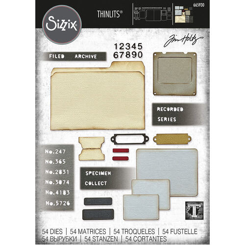 Sizzix Thinlits Die Set 54PK - Specimen by Tim Holtz 665930