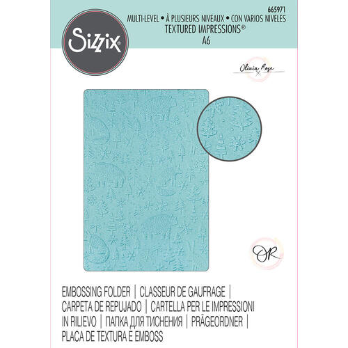 Sizzix Multi-Level Textured Impressions Embossing Folder - Nordic Pattern by Olivia Rose 665971