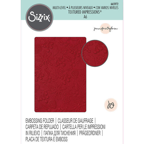 Sizzix Multi-Level Textured Impressions Embossing Folder - Winter Pattern by Jennifer Ogborn 665972