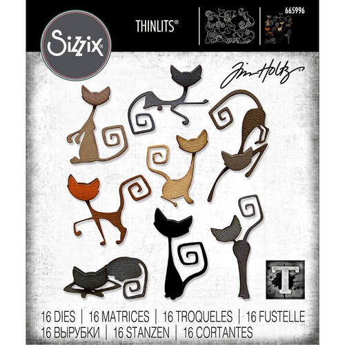 Sizzix Thinlits Die Set 16PK - Mischievous by Tim Holtz 665996