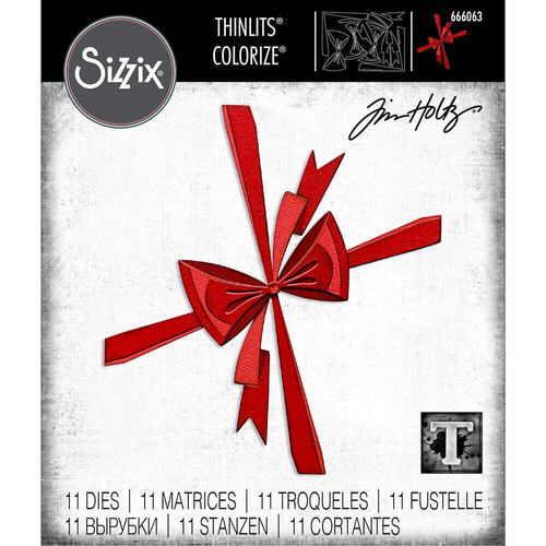 Sizzix Thinlits Die Set 11PK - Bowtied, Colorize by Tim Holtz 666063