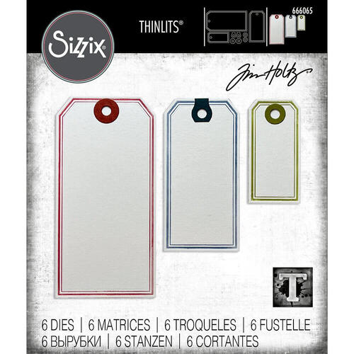 Sizzix Thinlits Die Set 6PK - Framed Tags by Tim Holtz 666065