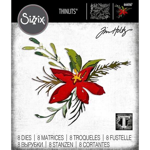 Sizzix Thinlits Die Set 8PK - Holiday Brushstroke #3 by Tim Holtz 666067