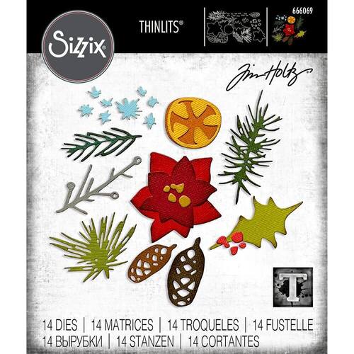 Sizzix Thinlits Die Set 14PK - Modern Festive by Tim Holtz 666069