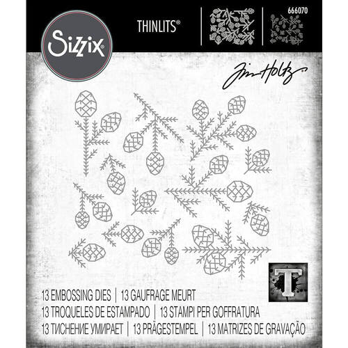 Sizzix Thinlits Die Set 13PK - Pine Patterns by Tim Holtz 666070