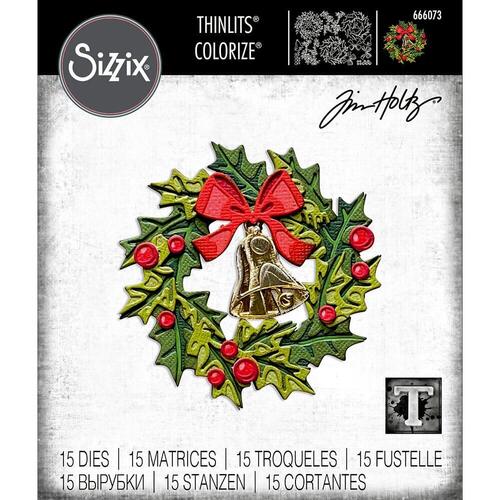 Sizzix Thinlits Die Set 15PK - Yuletide, Colorize by Tim Holtz 666073