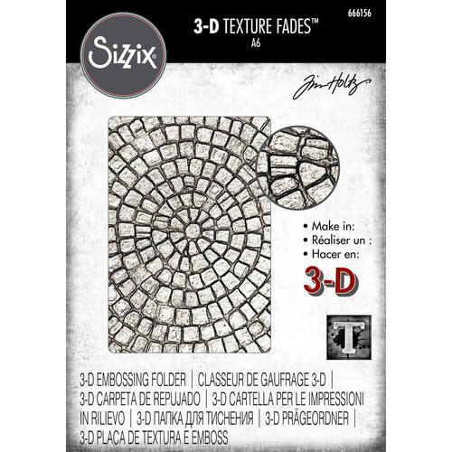 Sizzix Tim Holtz MOSAIC 3D Texture Fades Embossing Folder 666156