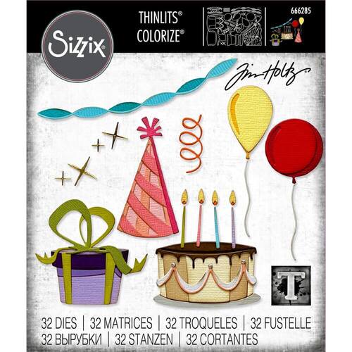Sizzix Tim Holtz CELEBRATE colorize Thinlits Die 666285