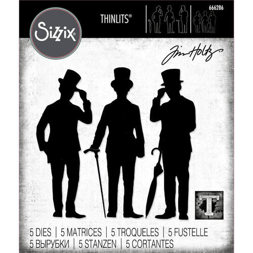Sizzix Tim Holtz GENTLEMEN Thinlits Die 666286