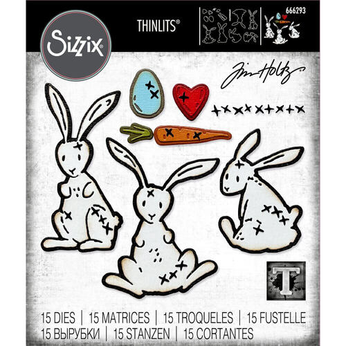 Sizzix Tim Holtz BUNNY STITCH Thinlits Die 666293