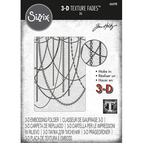 Sizzix 3-D Texture Fades Embossing Folder - Sparkle by Tim Holtz 666298