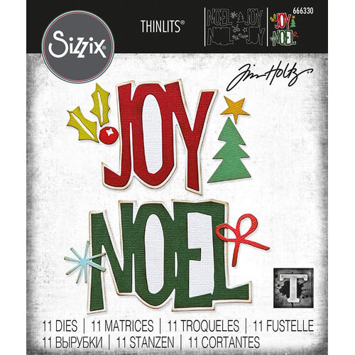 Sizzix Thinlits Die Set 11Pk - Big Tidings by Tim Holtz 666330