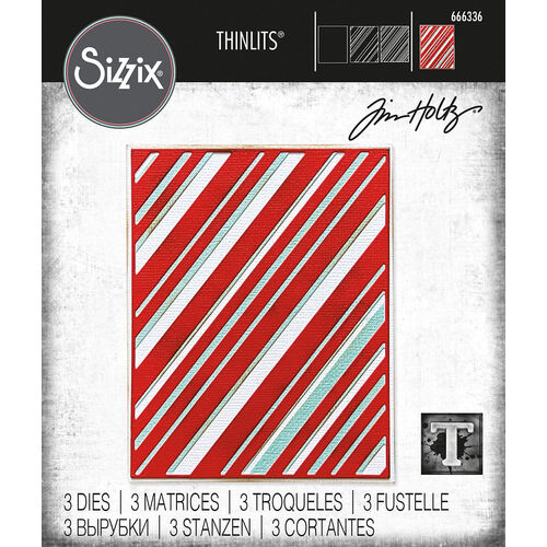 Sizzix Thinlits Die Set 3Pk - Layered Stripes by Tim Holtz 666336