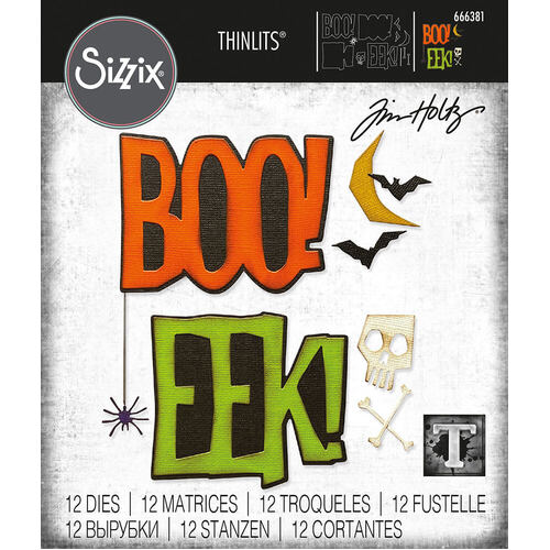 SIZZIX Thinlits Die Set 12PK - Big Frights by Tim Holtz