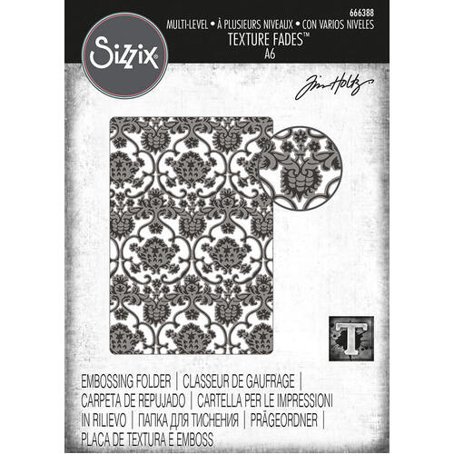 SIZZIX Multi-Level Texture Fades Embossing Folder -Ê Tapestry by Tim Holtz