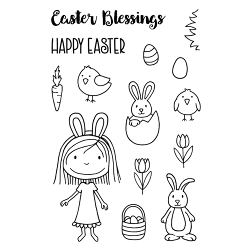 Jane's Doodles Clear Stamps - Suzi's Easter 743061