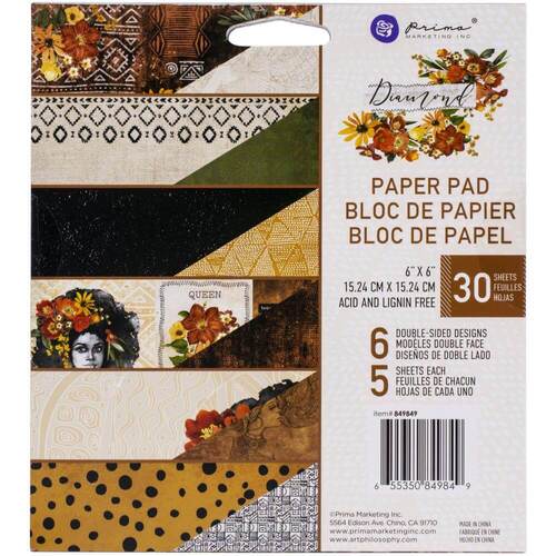 Prima Marketing Double-Sided Paper Pad 6"X6" 30/Pkg - Diamond