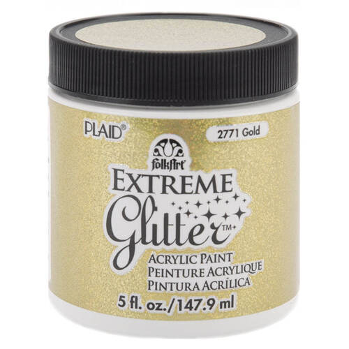 Plaid FolkArt Extreme Glitter 5oz - Gold